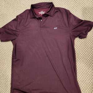 Vineyard Vines Men's Maroon Polo Shirt sz M
